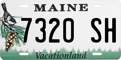 ME license plate 7320SH