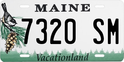 ME license plate 7320SM