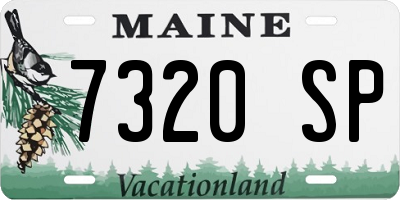 ME license plate 7320SP