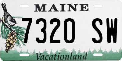 ME license plate 7320SW