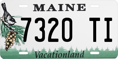 ME license plate 7320TI