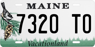 ME license plate 7320TO