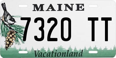 ME license plate 7320TT