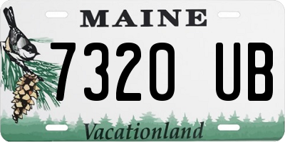 ME license plate 7320UB