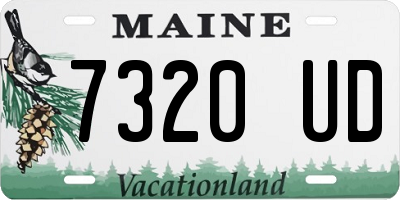 ME license plate 7320UD