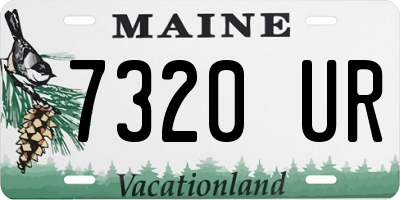 ME license plate 7320UR