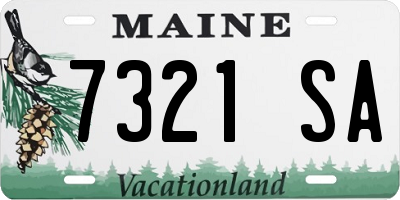 ME license plate 7321SA