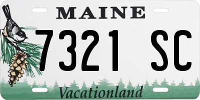 ME license plate 7321SC