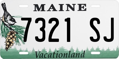 ME license plate 7321SJ