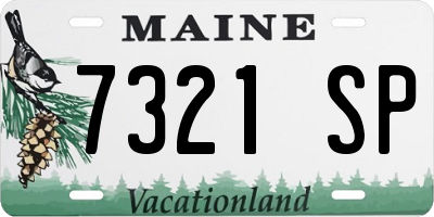 ME license plate 7321SP