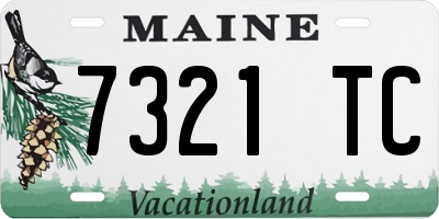 ME license plate 7321TC
