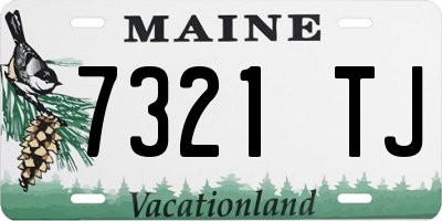 ME license plate 7321TJ