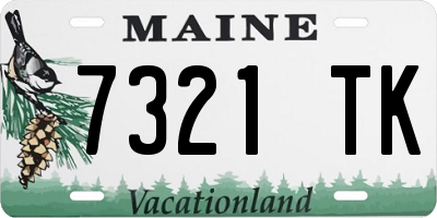 ME license plate 7321TK