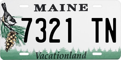 ME license plate 7321TN