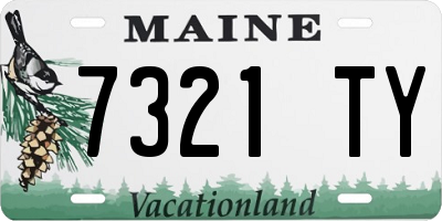 ME license plate 7321TY