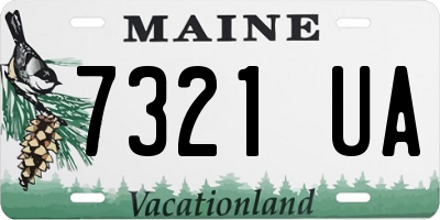 ME license plate 7321UA