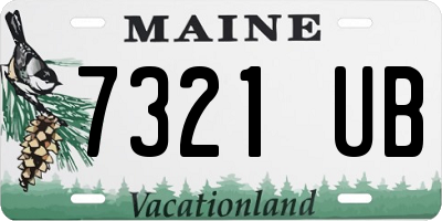 ME license plate 7321UB