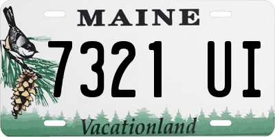 ME license plate 7321UI