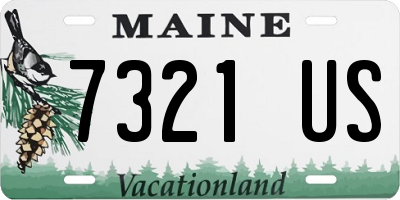 ME license plate 7321US