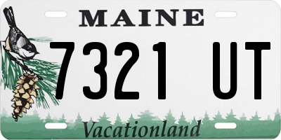 ME license plate 7321UT