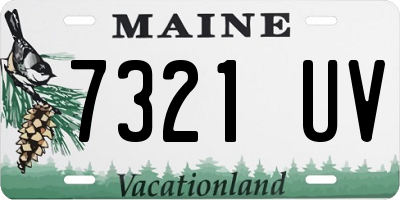 ME license plate 7321UV