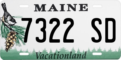 ME license plate 7322SD