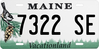 ME license plate 7322SE