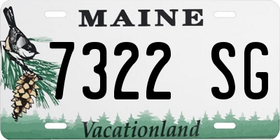 ME license plate 7322SG