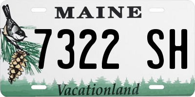 ME license plate 7322SH