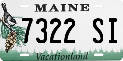 ME license plate 7322SI