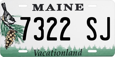 ME license plate 7322SJ