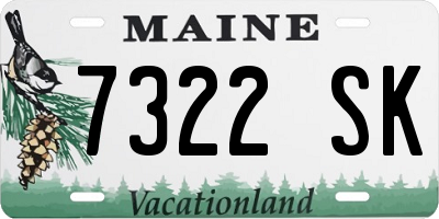 ME license plate 7322SK