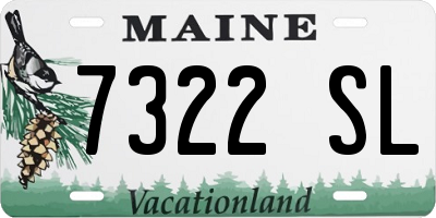 ME license plate 7322SL