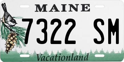 ME license plate 7322SM