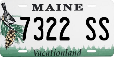 ME license plate 7322SS