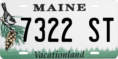 ME license plate 7322ST