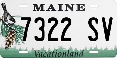 ME license plate 7322SV