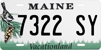 ME license plate 7322SY