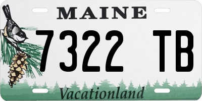 ME license plate 7322TB