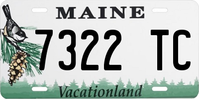 ME license plate 7322TC