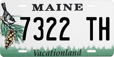 ME license plate 7322TH