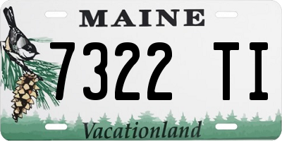 ME license plate 7322TI