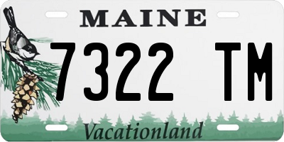 ME license plate 7322TM