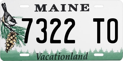 ME license plate 7322TO