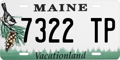 ME license plate 7322TP