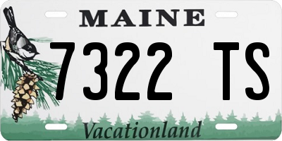 ME license plate 7322TS