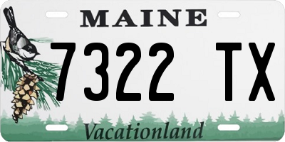 ME license plate 7322TX