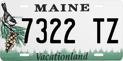 ME license plate 7322TZ