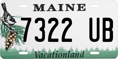 ME license plate 7322UB