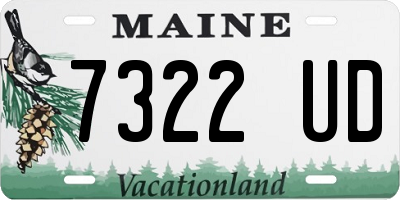 ME license plate 7322UD